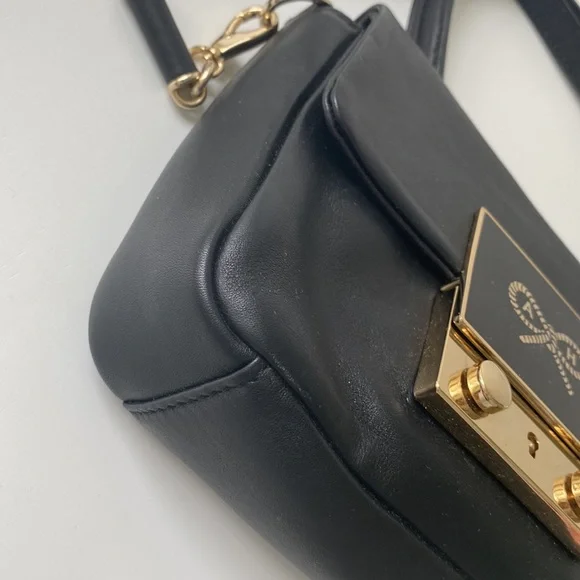 Anya Hindmark Cross Body Black Leather Bag - Picture 4 of 10